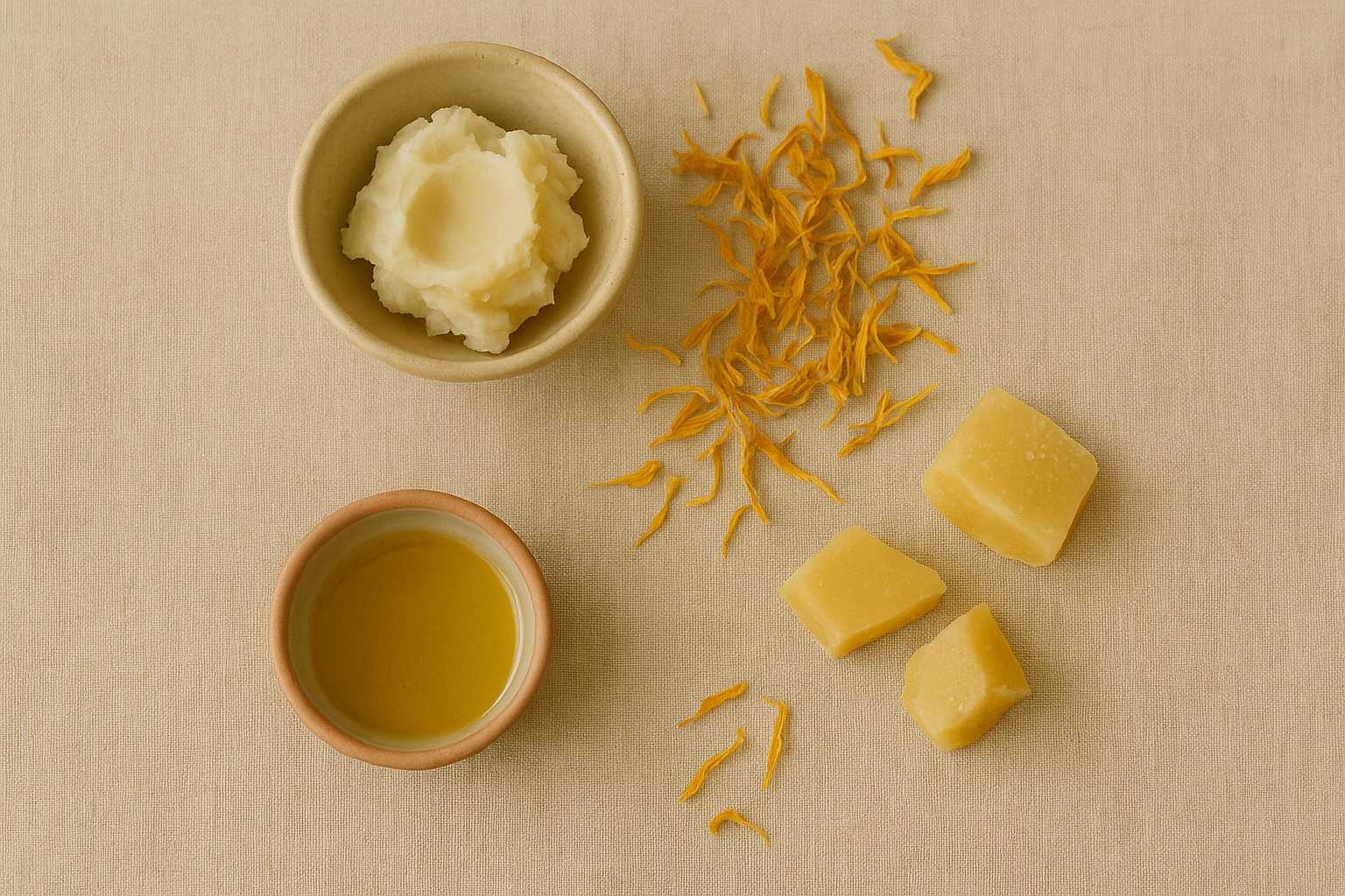 Natural ingredients used in Matylda Baby’s nappy balm